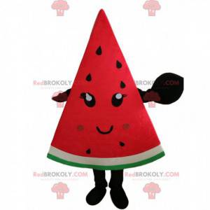 Mascote gigante de fatia de melancia, fantasia de melancia -