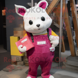 Magenta Hermelin maskot...