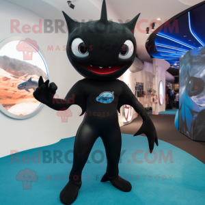 Black Manta Ray mascotte...