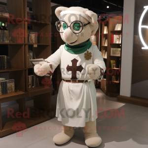 White Celtic Cross maskot...
