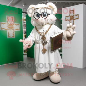 White Celtic Cross maskot...