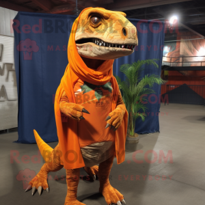 Orange Allosaurus maskot...