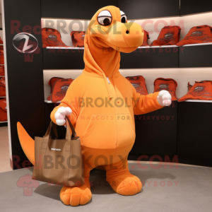 Oranje Diplodocus mascotte...