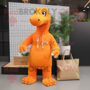 Orange Diplodocus maskot...