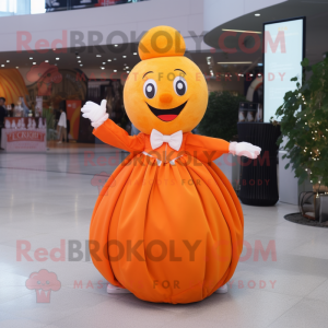 Oranje abrikoos mascotte...