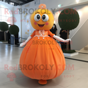 Oranje abrikoos mascotte...