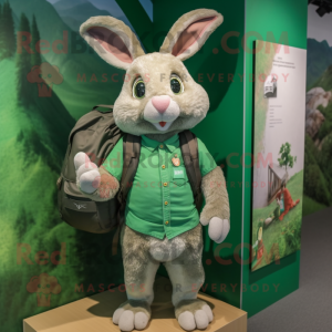 Green Wild Rabbit mascotte...