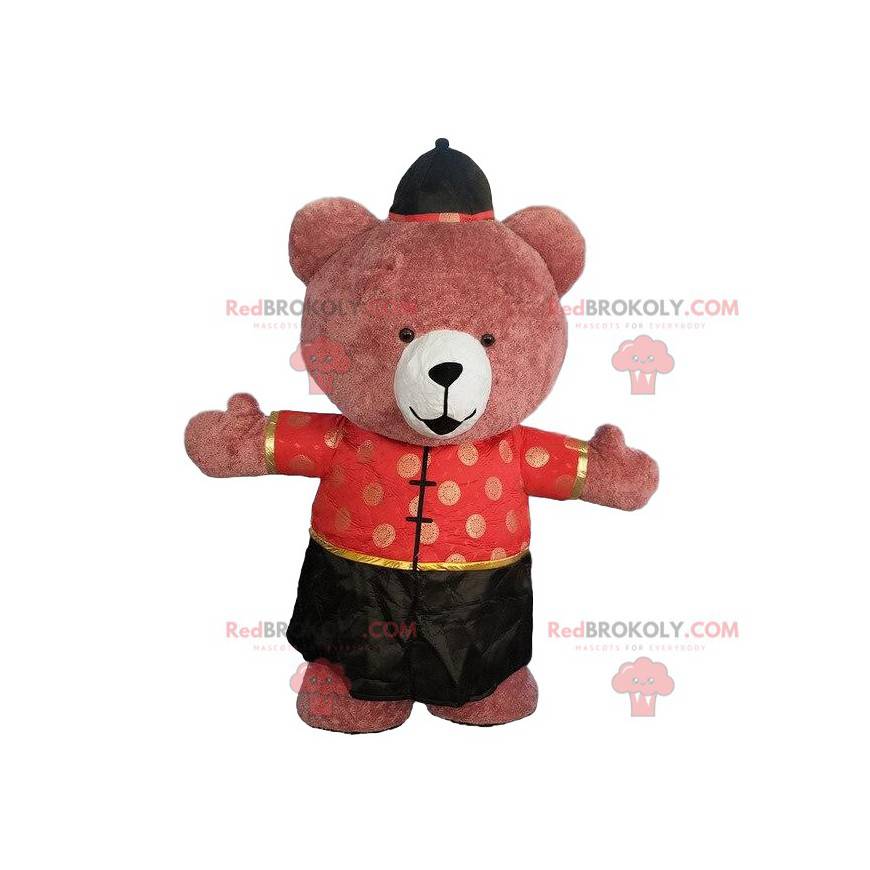 Mascote de urso inflável, fantasia de urso asiático de 3 metros Mascote de urso inflável, fantasia de urso asiático de 3 metros