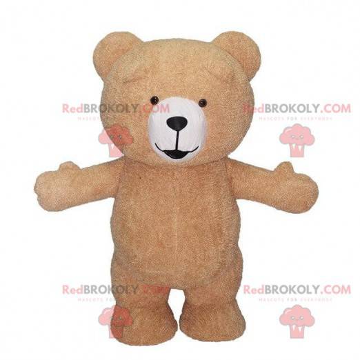 yellow teddy bear mascot, inflatable yellow bear costume -