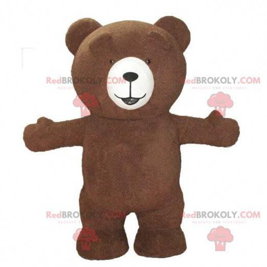 Mascotte de nounours marron, costume d'ours, ours gonflable -