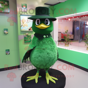 Grøn Blackbird maskot...