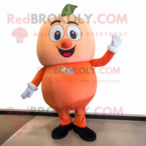 Peach Pepper mascot costume character dressed with a Jeggings and Bracelets