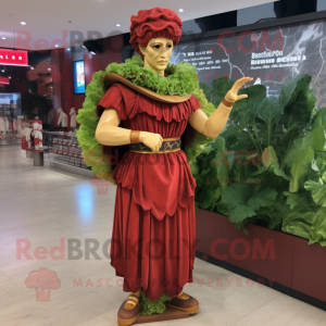 Rød Caesar Salad maskot...