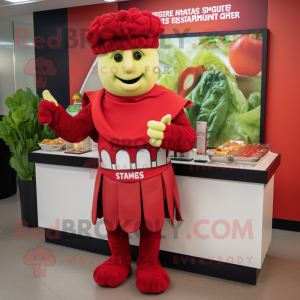 Red Caesar Salad mascotte...