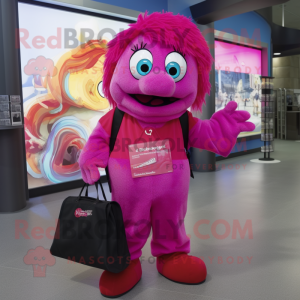 Magenta Cod maskot kostume...