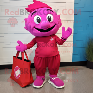 Magenta Cod maskot kostume...