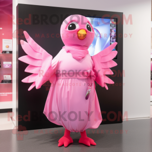 Pink Dove maskot drakt...