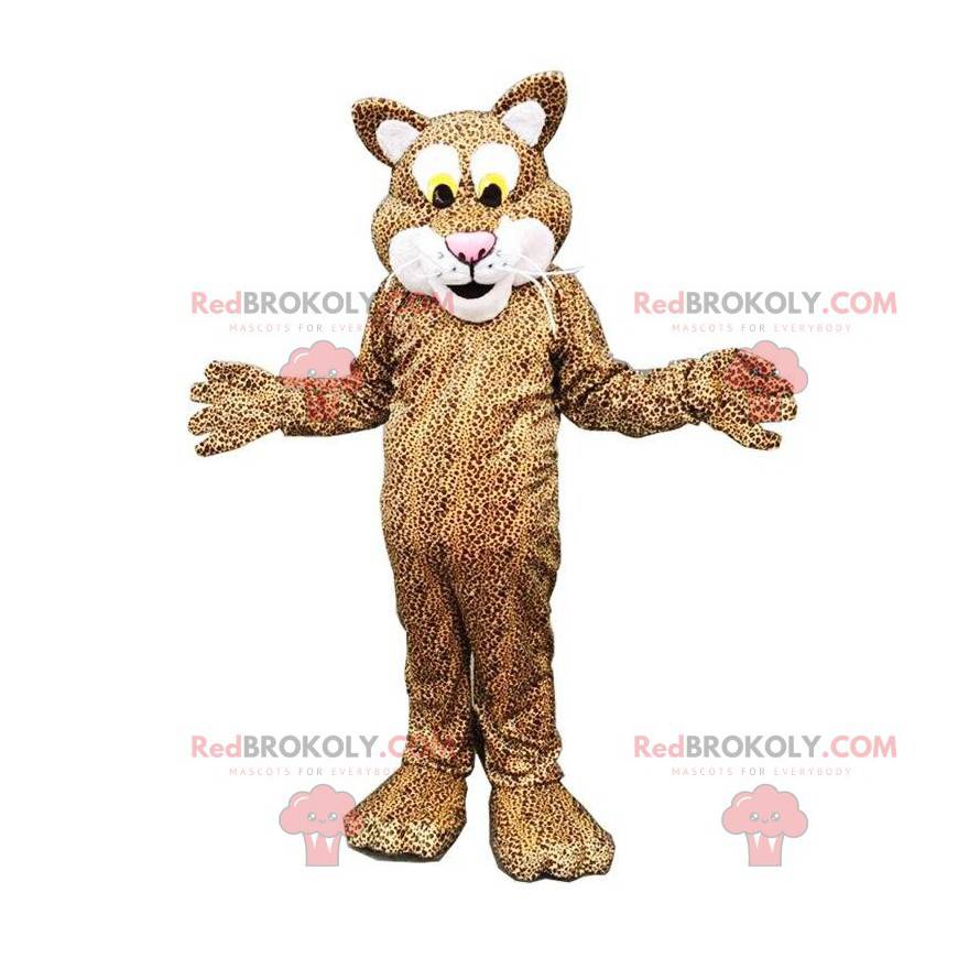 Leopard mascot, panther costume, plush feline - Redbrokoly.com