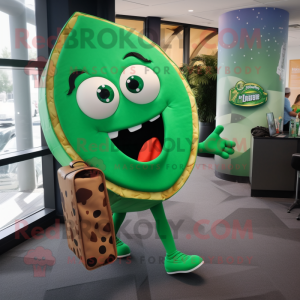 Green Pizza Slice mascotte...