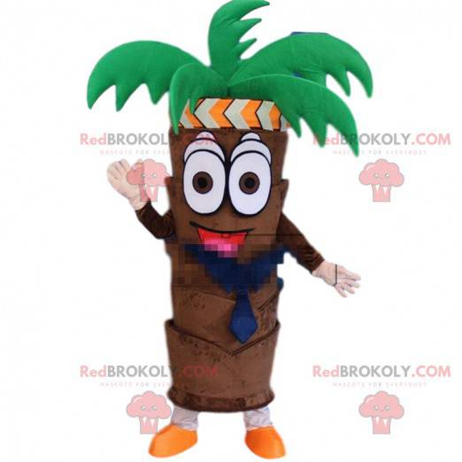 Giant coconut palm mascot, palm tree costume, exotic tree -