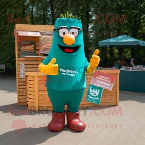 Teal Currywurst mascotte...