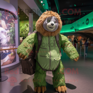 Green Giant Sloth mascotte...