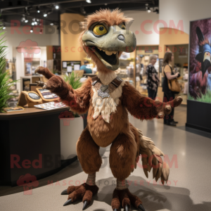 Bruin Utahraptor mascotte...