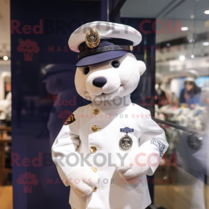 White Navy Soldier mascotte...