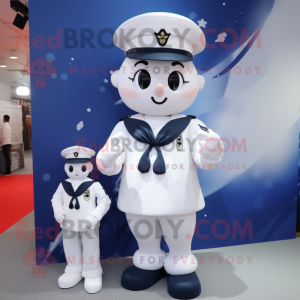 Hvid Navy Soldier maskot...