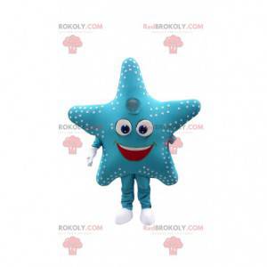 Mascotte d'étoile de mer, costume d'étoile bleue géante -