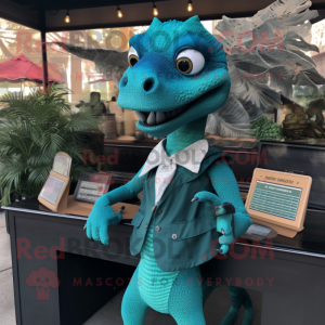 Teal Velociraptor mascotte...