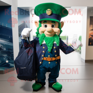 Navy Leprechaun maskot...
