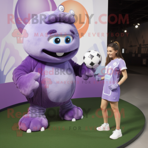 Lavendel voetbal mascotte...