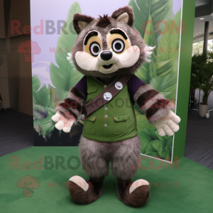 Olive Raccoon mascotte...