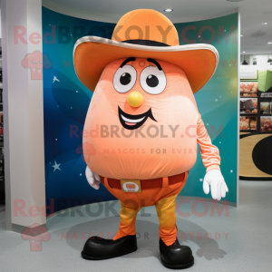 Peach Cowboy maskot kostume...