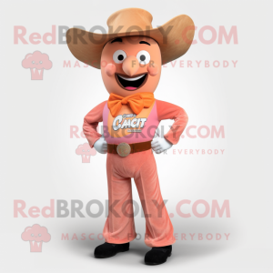 Peach Cowboy maskot kostym...