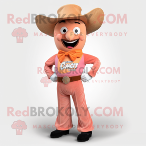 Peach Cowboy maskot kostume...