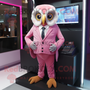 Pink Owl mascotte kostuum...