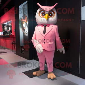 Pink Owl mascotte kostuum...