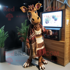 Brauner Okapi Maskottchen...