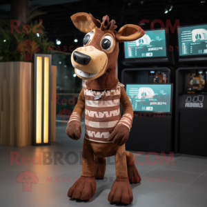 Bruin Okapi mascotte...