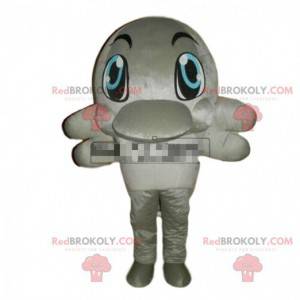 Mascot gray dolphin, sea costume, giant orca - Redbrokoly.com