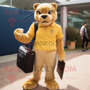 Gouden Puma mascotte...