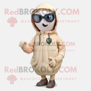 Beige Pepper maskot kostume...