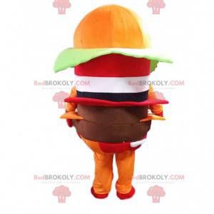 Mascotte de hamburger, costume de fast food, hamburger géant -