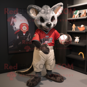 nan Bat mascot costume character dressed with a Rugby Shirt and Mittens