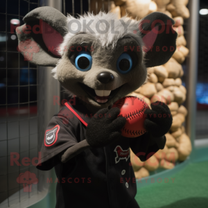 nan Bat mascot costume character dressed with a Rugby Shirt and Mittens