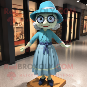nan Ray mascot costume character dressed with a Dress and Ties