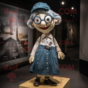 nan Ray mascot costume character dressed with a Dress and Ties