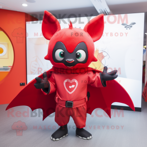 Red Bat maskot kostume...